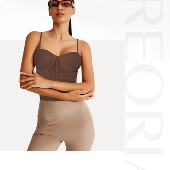 Women's Sexy Mesh Sheer Slimming Bustier Corset Bodysuit With Built In Bra Black - Picture 8 of 9